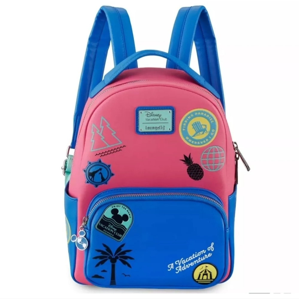 Disney Vacation Club DVC Member Loungefly Neon Backpack Let The Good Times Nwt